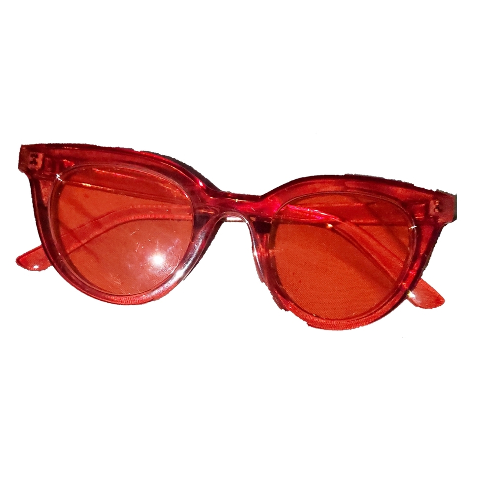 EXCELLENT CONDITION: RED SUNGLASSES - Picture 2 of 2